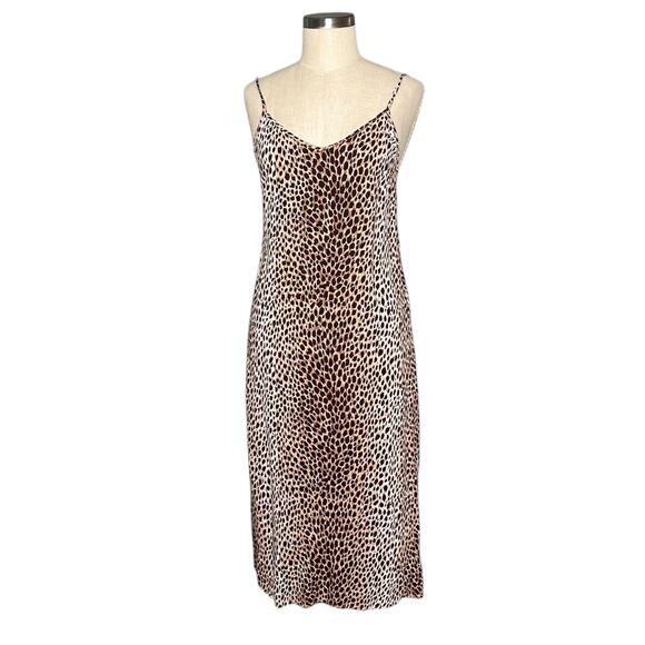AUGUSTE THE LABEL Animal Print Cheetah Pattern Slip Mini Dress Women's Size 4 - Picture 1 of 5